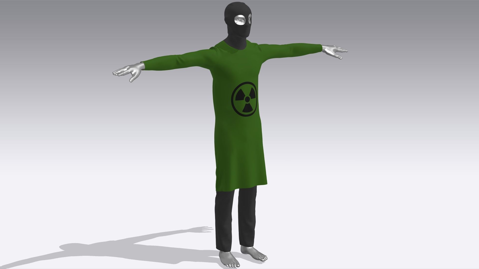Hazmat Suits Low-poly 3D model_1