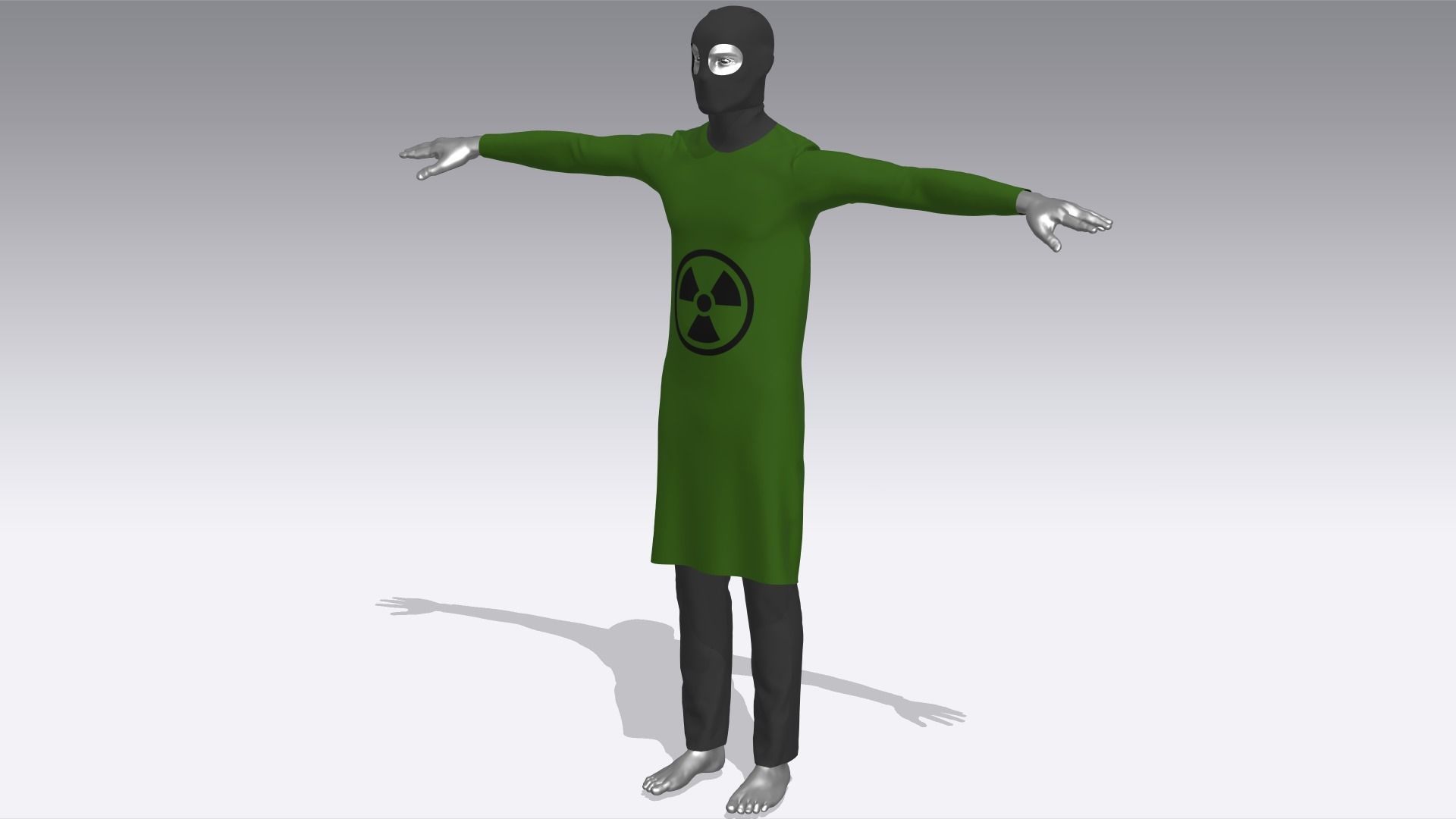 Hazmat Suits Low-poly 3D model_2