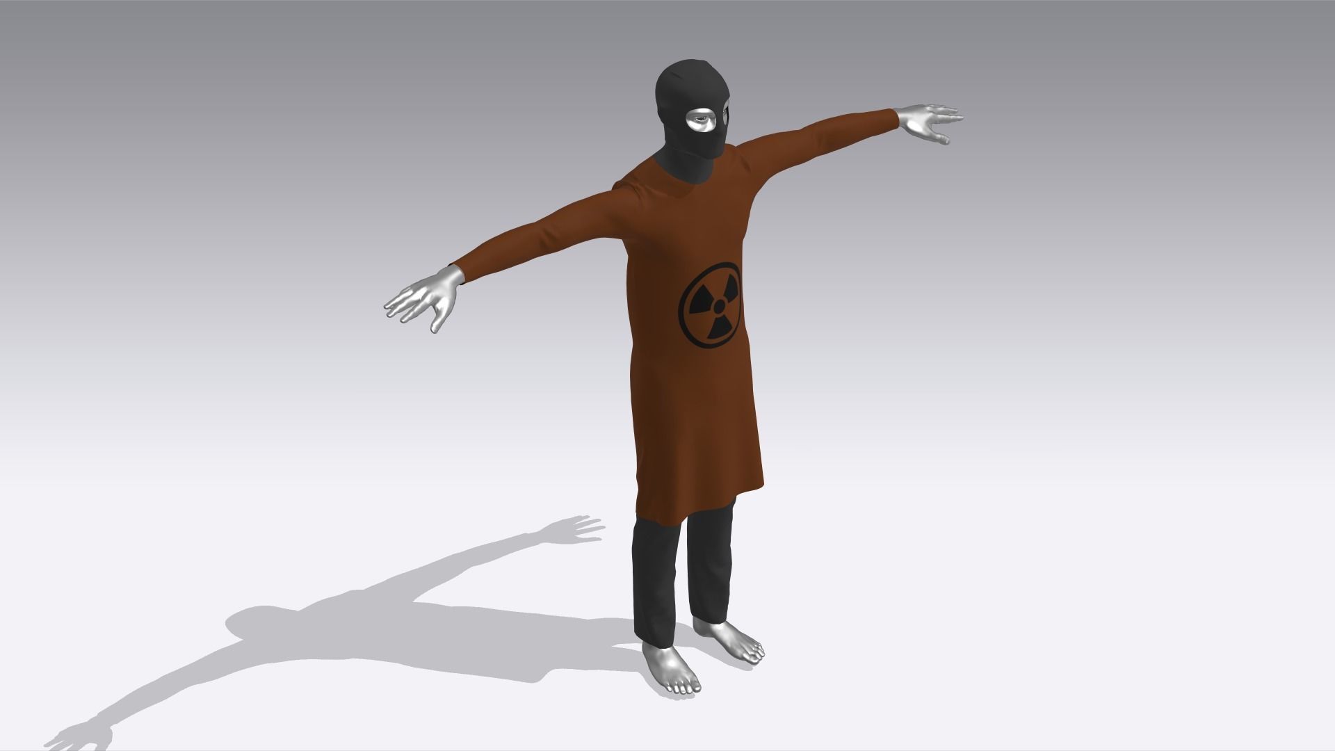 Hazmat Suits Low-poly 3D model_5