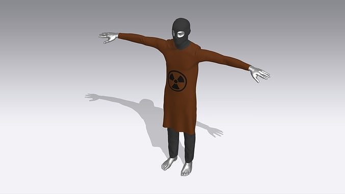 Hazmat Suits Low-poly 3D model