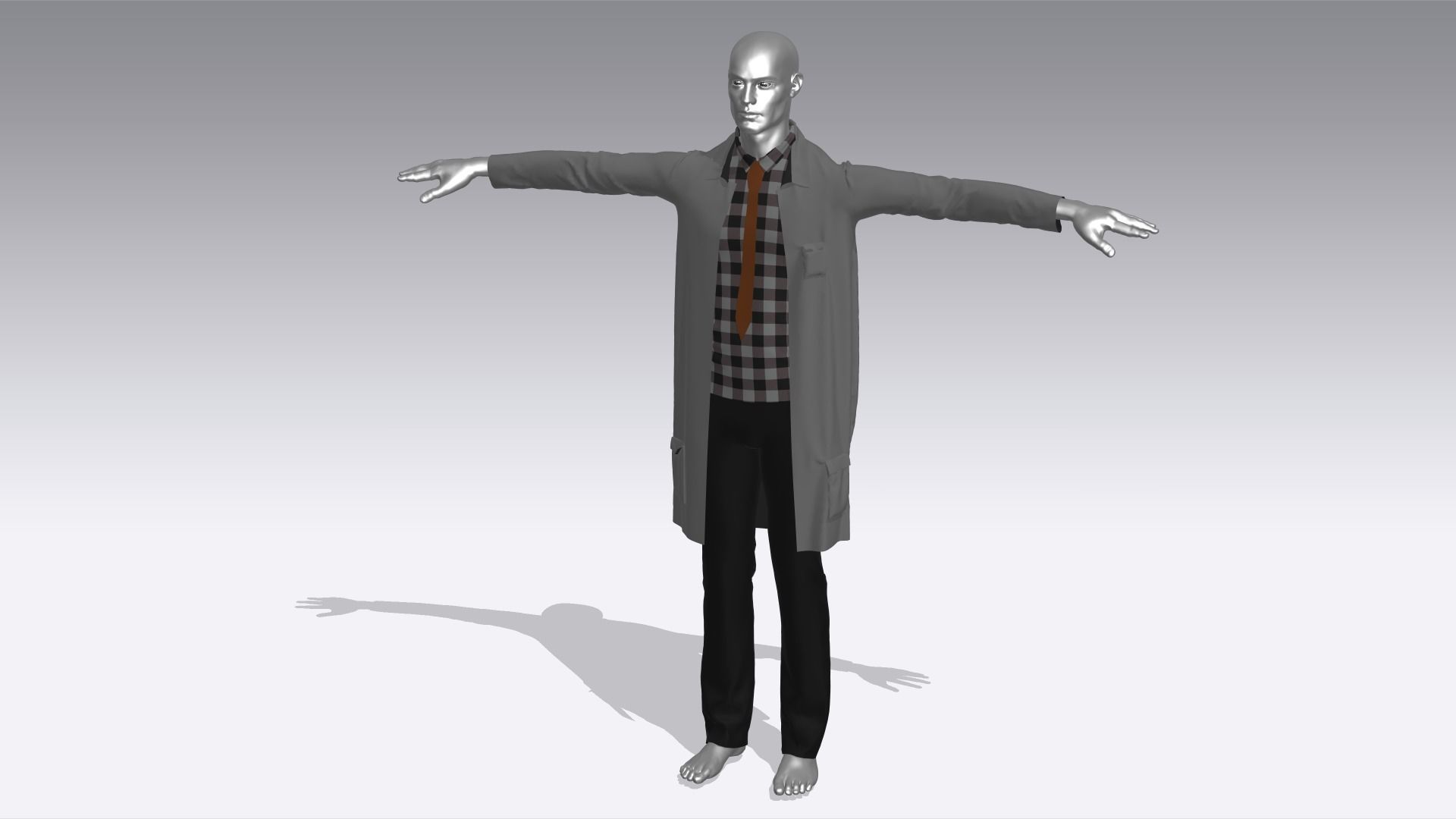 Scientist Cloth Low-poly 3D model_6