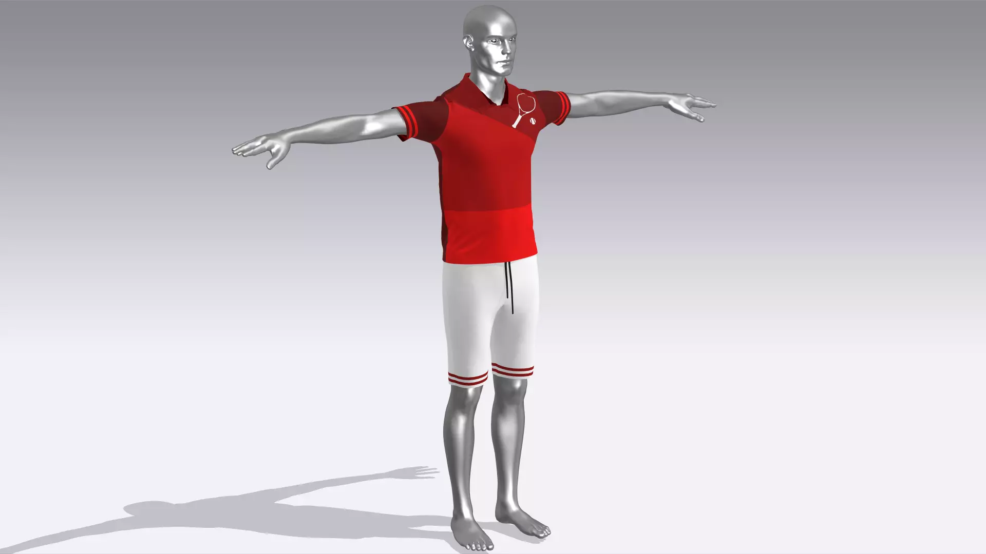 Tennis Player Uniform Low-poly 3D model