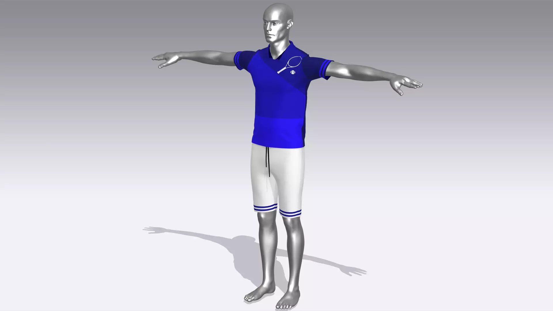 Tennis Player Uniform Low-poly 3D model