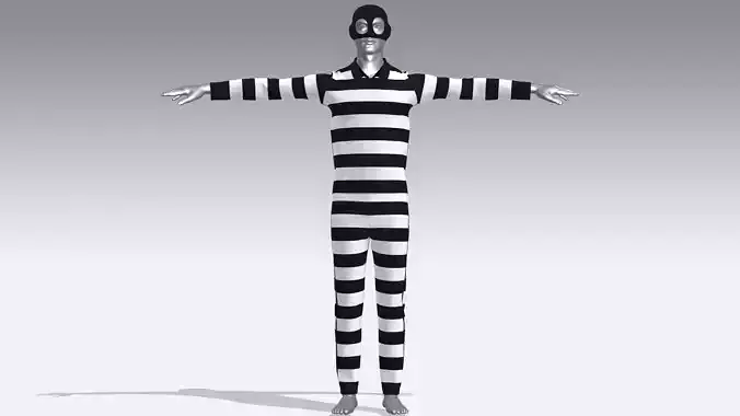  Thief Outfit Low-poly 3D model