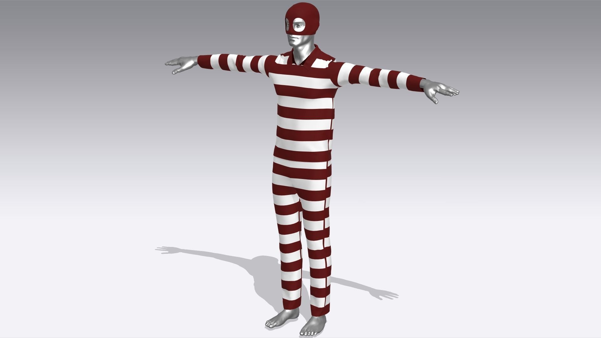  Thief Outfit Low-poly 3D model_2