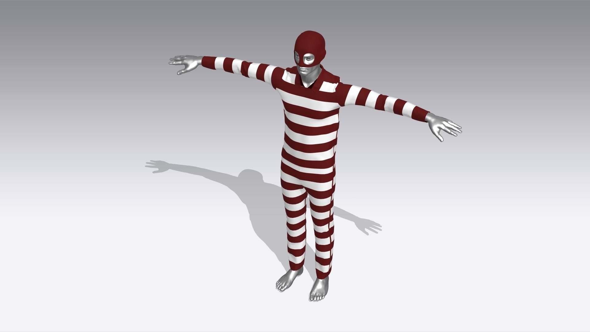  Thief Outfit Low-poly 3D model_5