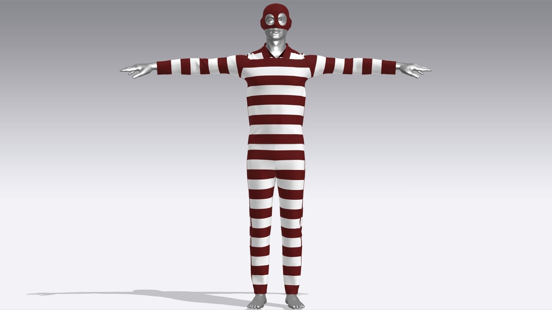  Thief Outfit Low-poly 3D model_1