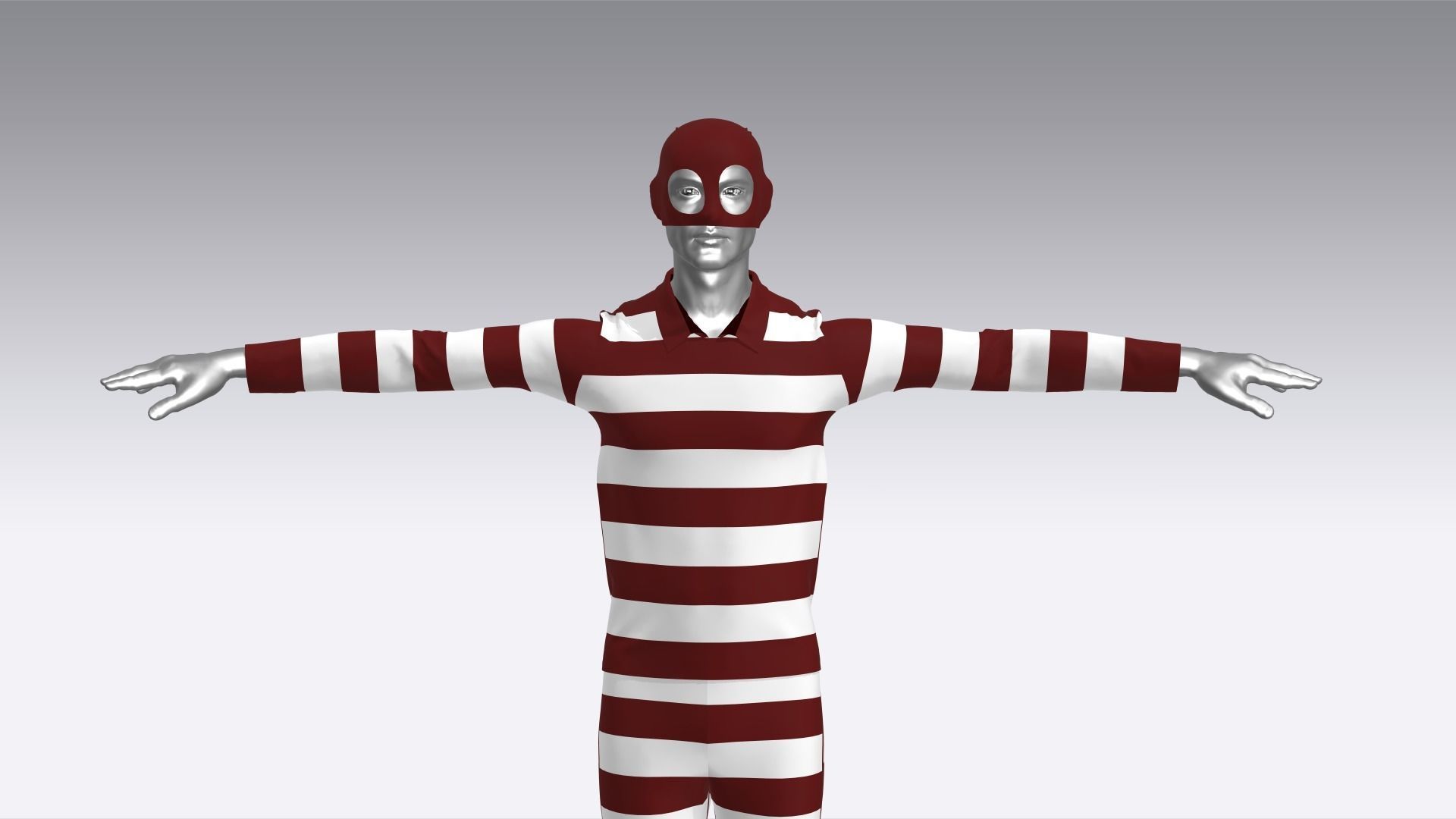  Thief Outfit Low-poly 3D model_3