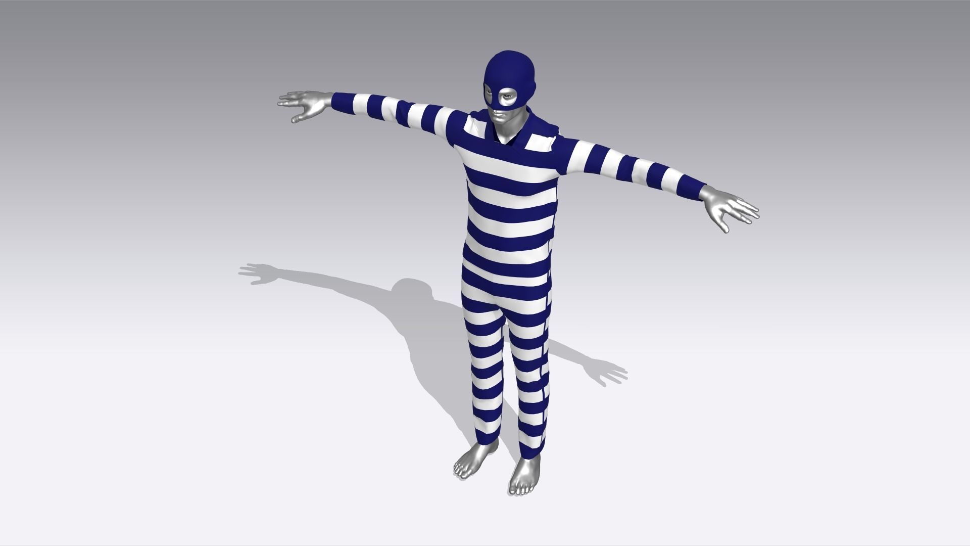  Thief Outfit Low-poly 3D model_5