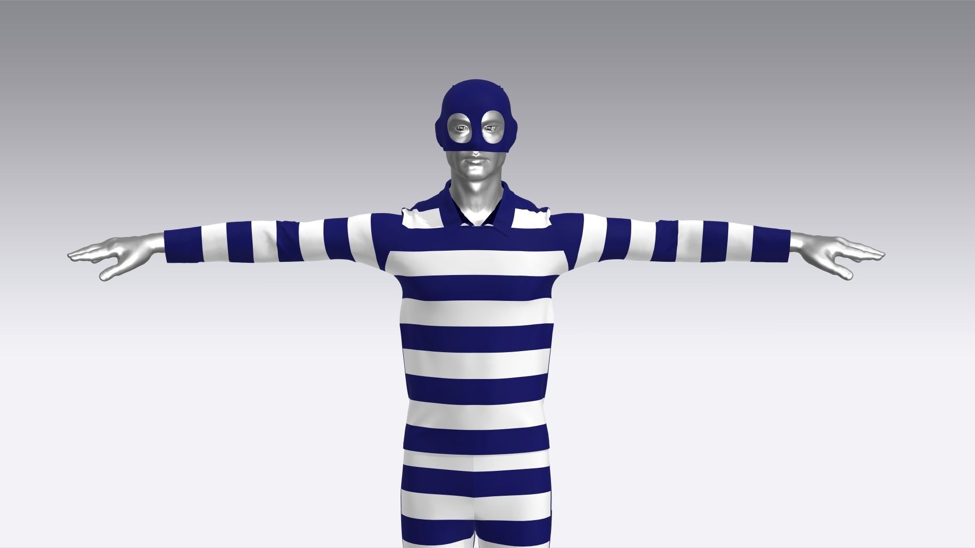  Thief Outfit Low-poly 3D model_3