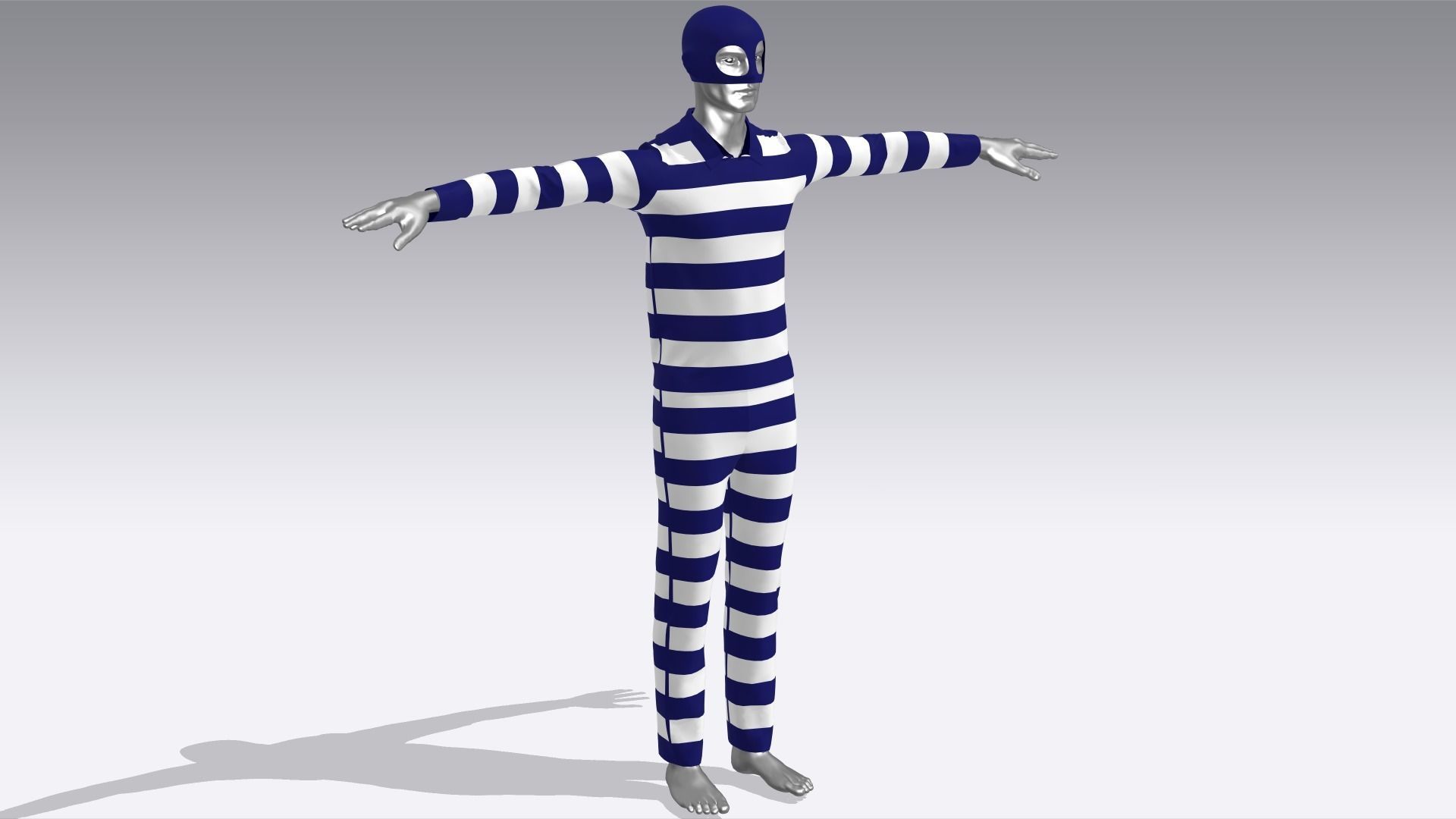  Thief Outfit Low-poly 3D model_1