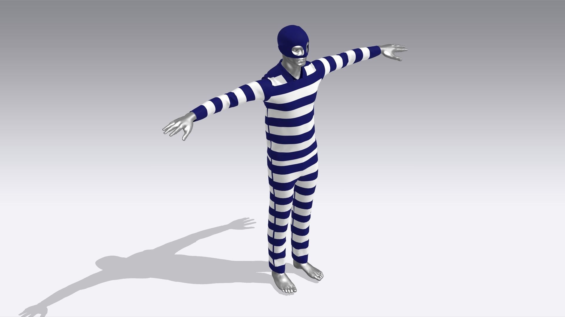  Thief Outfit Low-poly 3D model_4