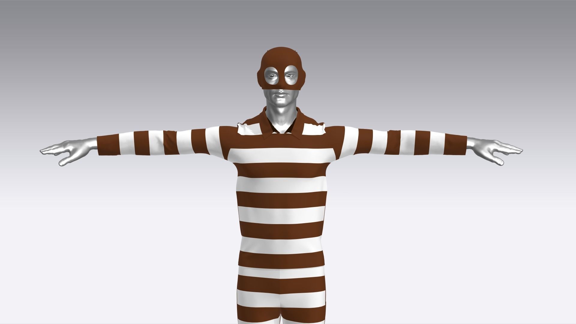  Thief Outfit Low-poly 3D model_1