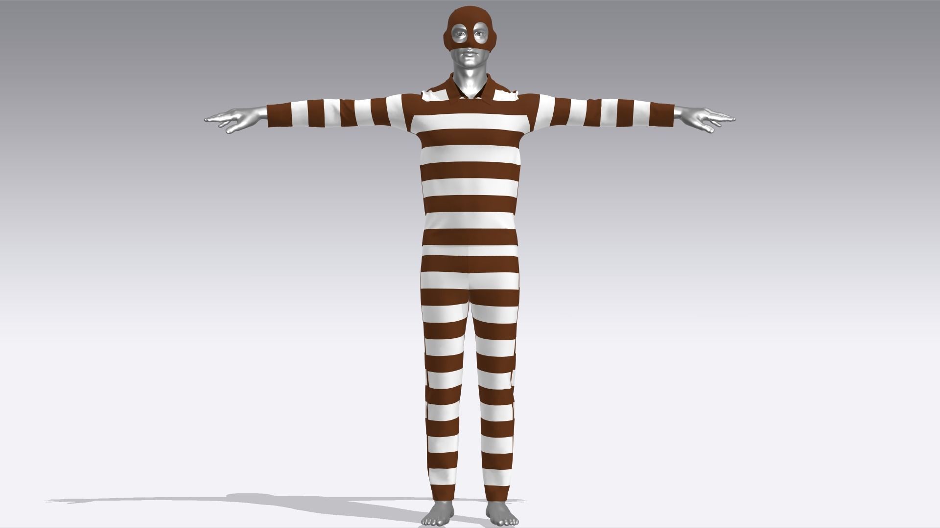  Thief Outfit Low-poly 3D model_2