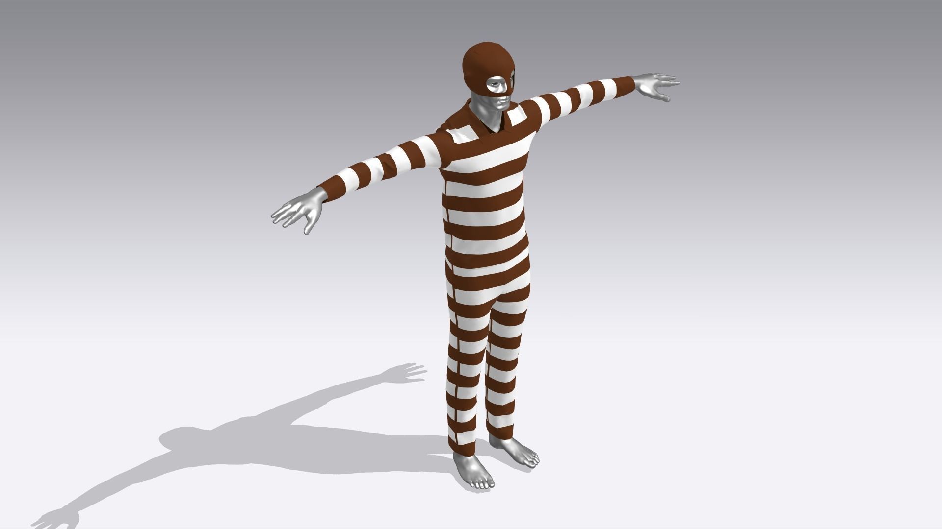  Thief Outfit Low-poly 3D model_5