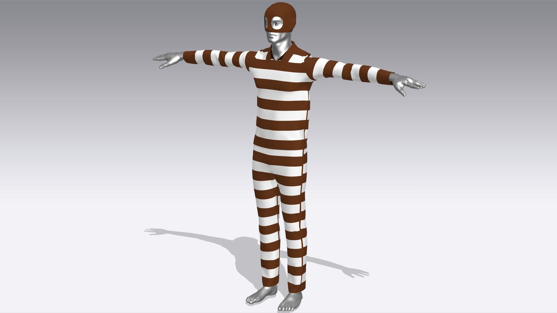  Thief Outfit Low-poly 3D model_4