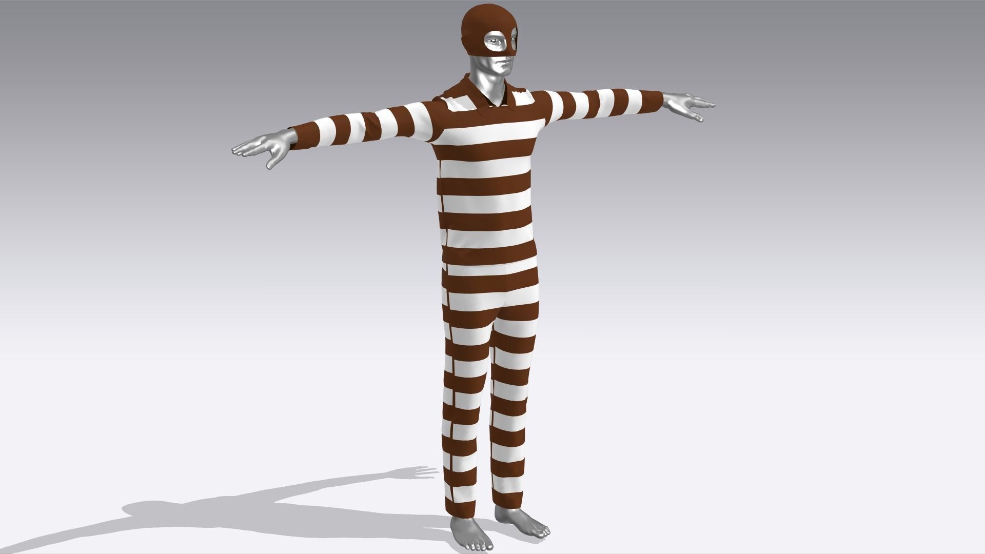  Thief Outfit Low-poly 3D model_3