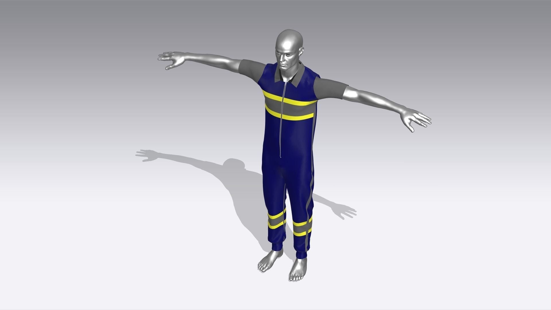 Workman Cloth Low-poly 3D model_5