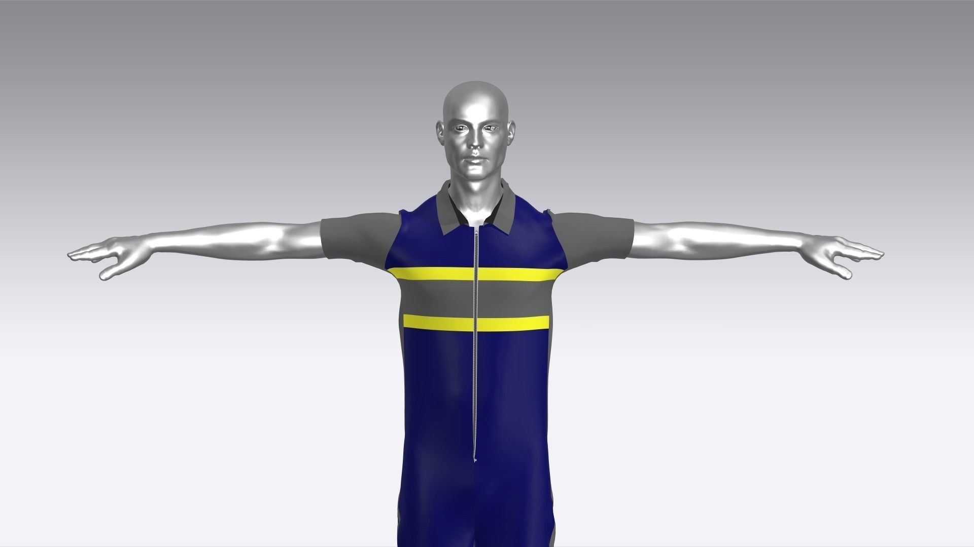Workman Cloth Low-poly 3D model_3