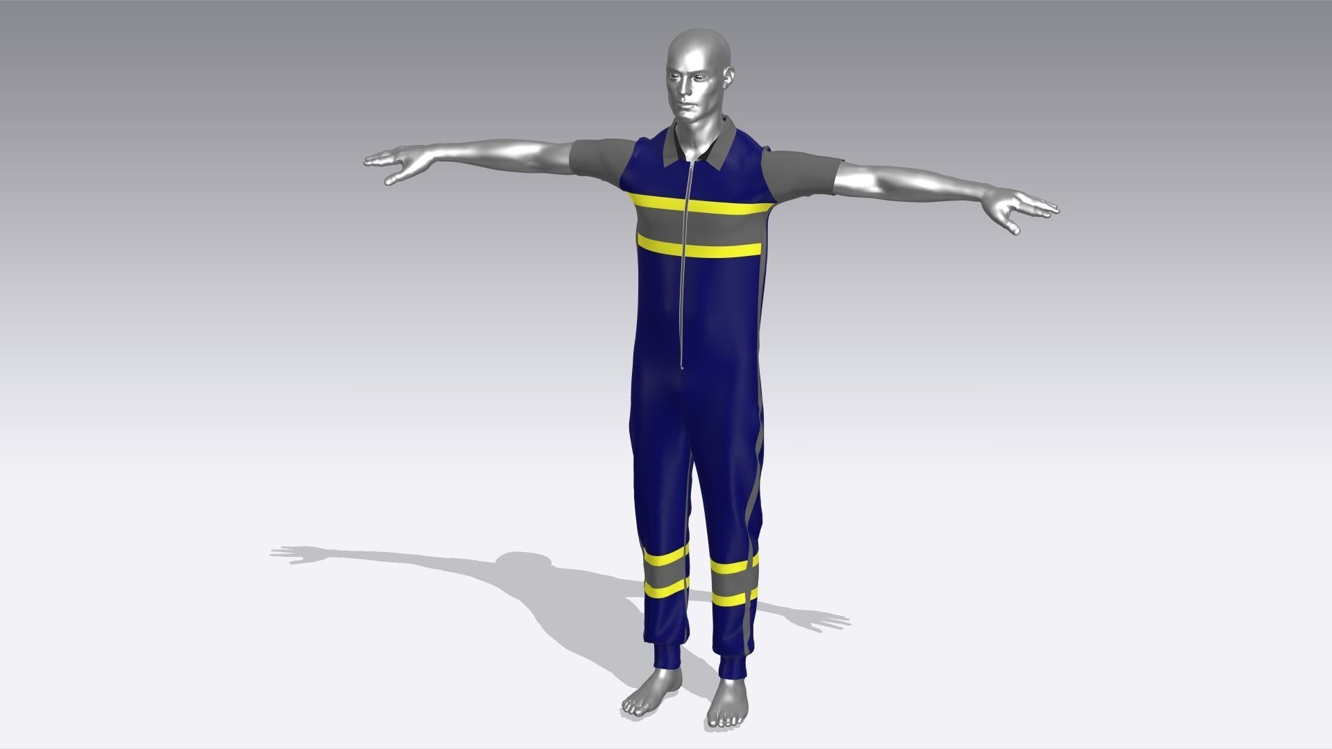 Workman Cloth Low-poly 3D model_6