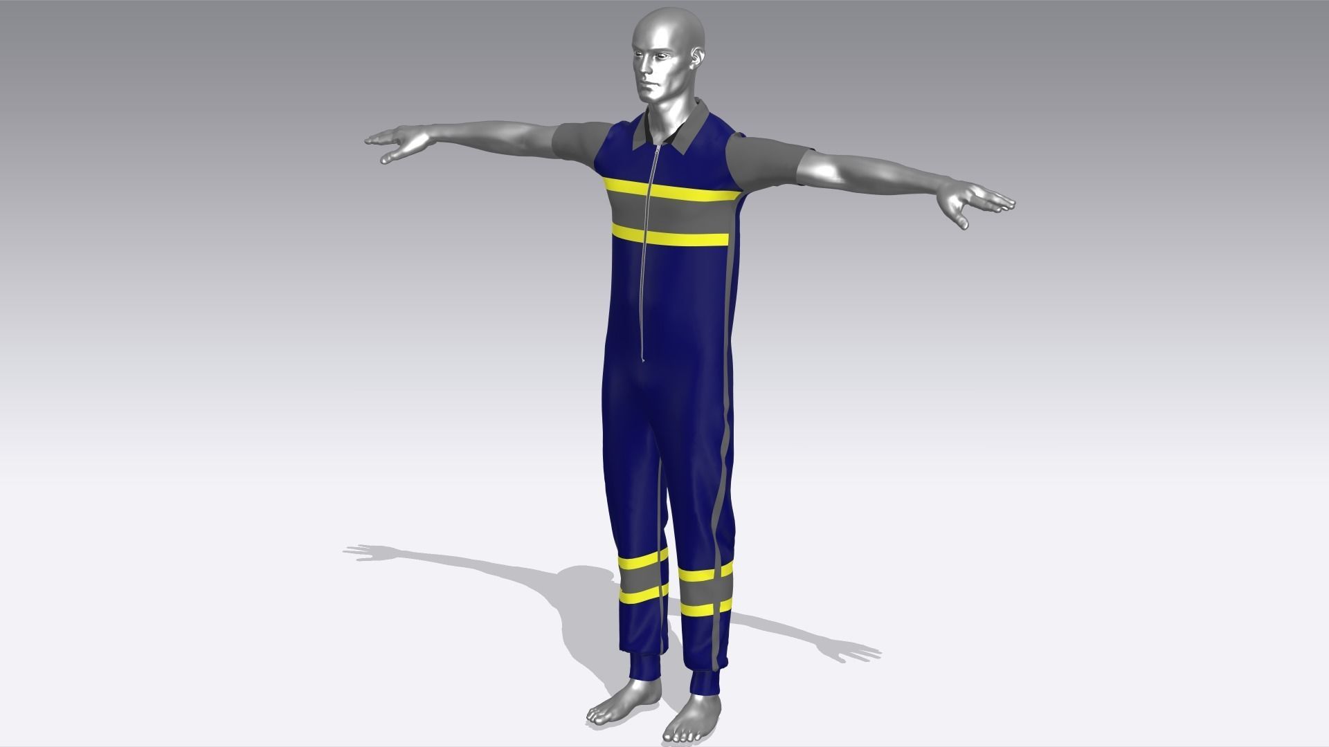Workman Cloth Low-poly 3D model_2
