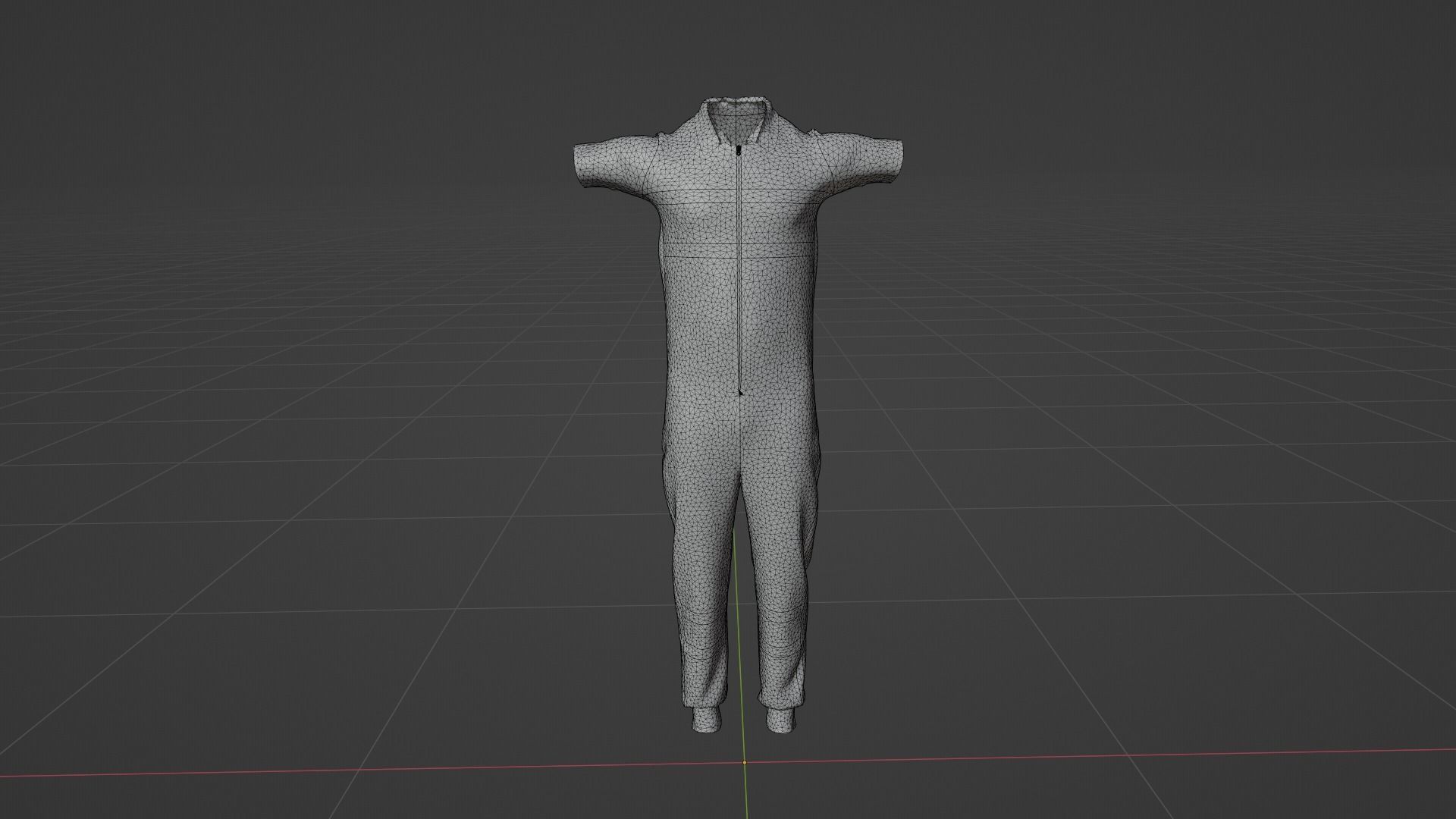 Workman Cloth Low-poly 3D model_7