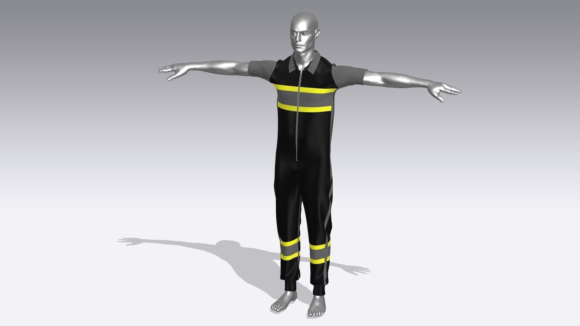 Workman Cloth Low-poly 3D model_6