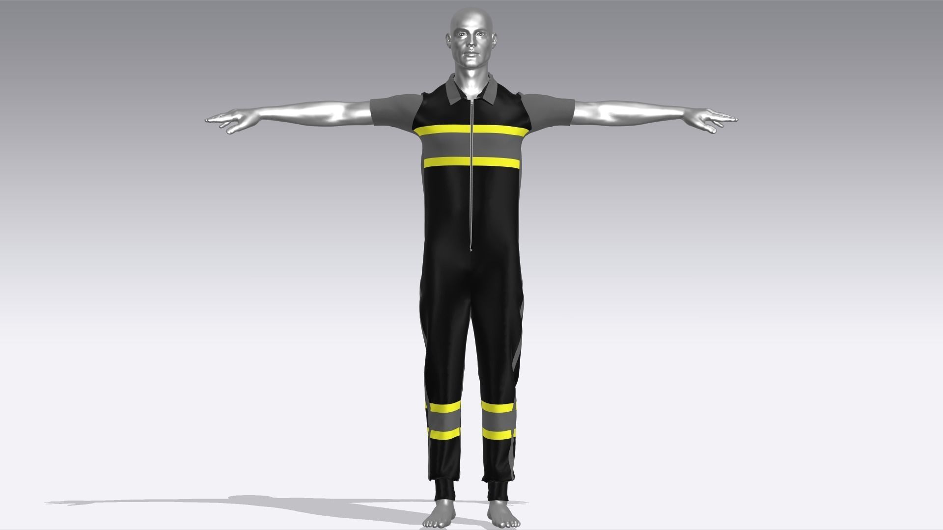 Workman Cloth Low-poly 3D model_1