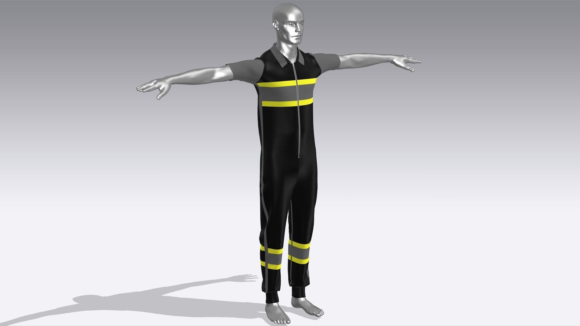 Workman Cloth Low-poly 3D model_2