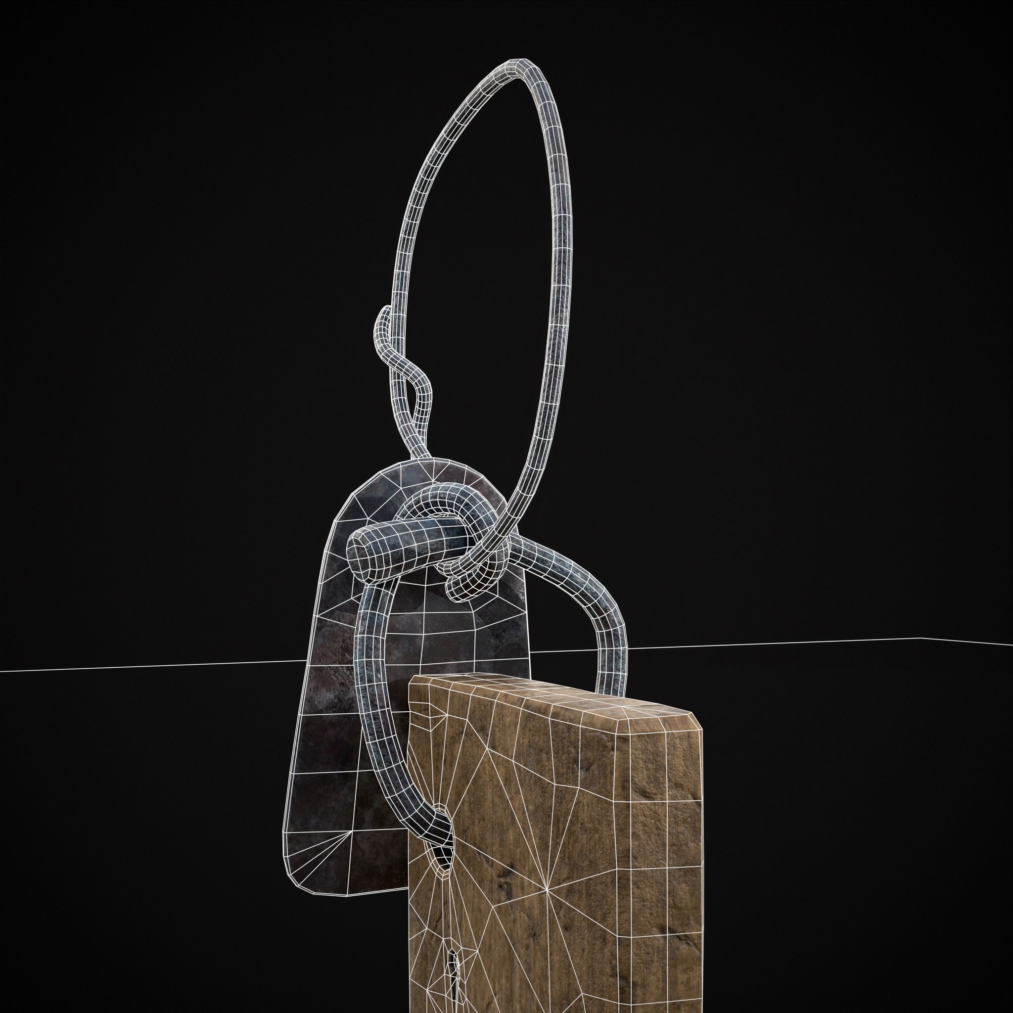 Rare Viking Beard Comb Low-poly 3D model_10