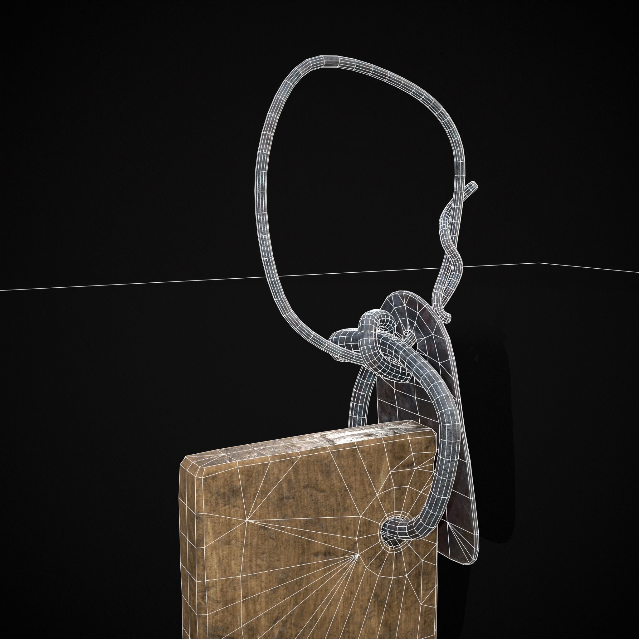 Rare Viking Beard Comb Low-poly 3D model_12