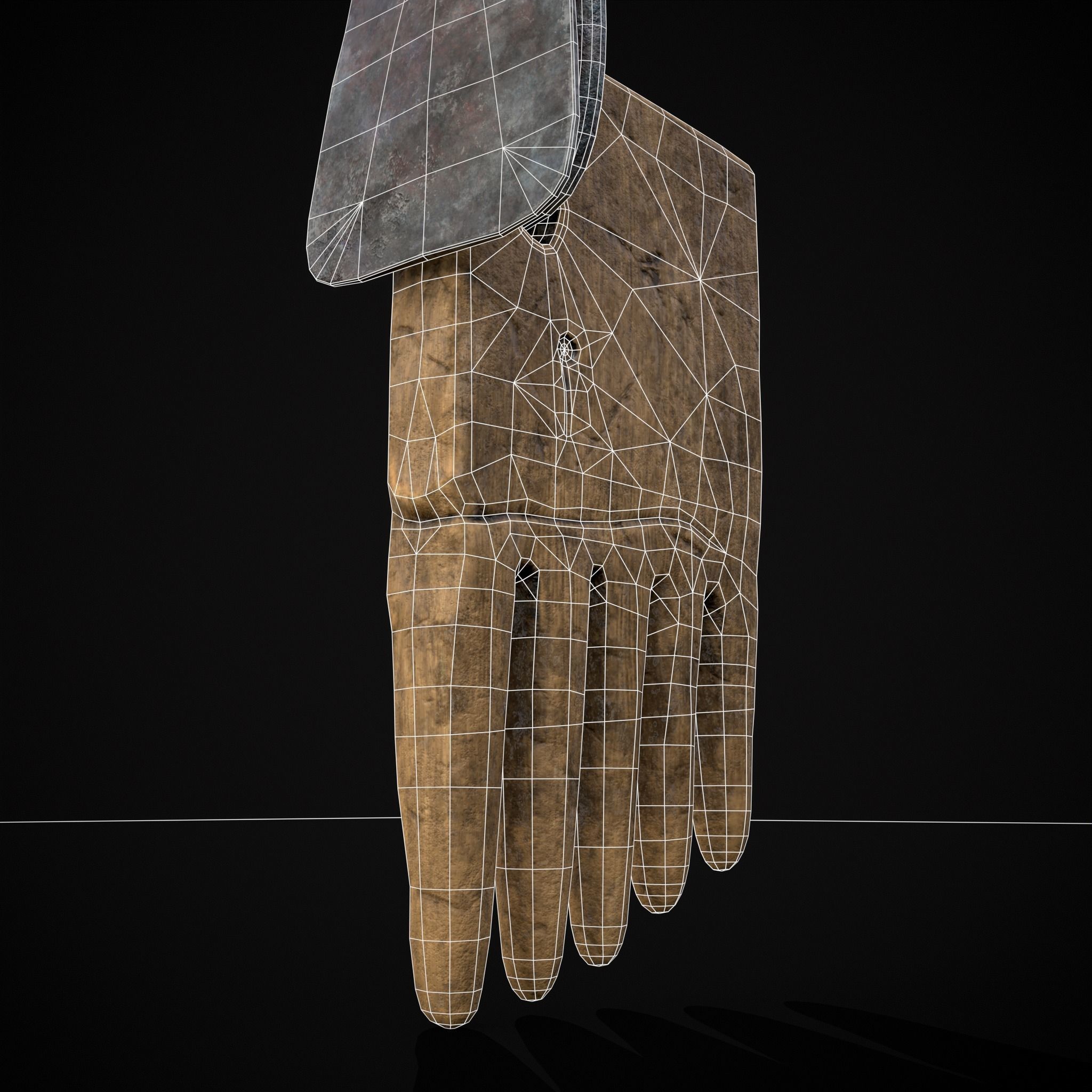 Rare Viking Beard Comb Low-poly 3D model_18