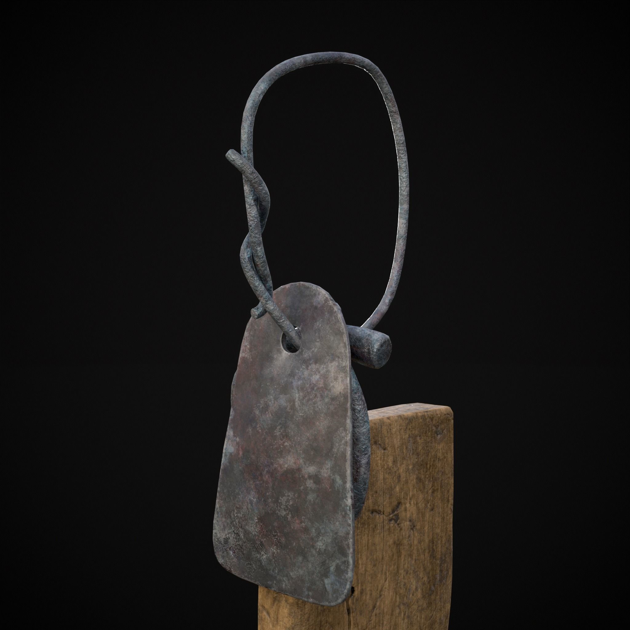 Rare Viking Beard Comb Low-poly 3D model_7