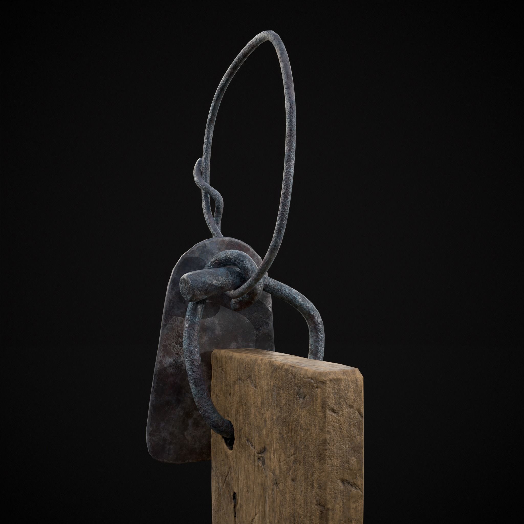 Rare Viking Beard Comb Low-poly 3D model_9