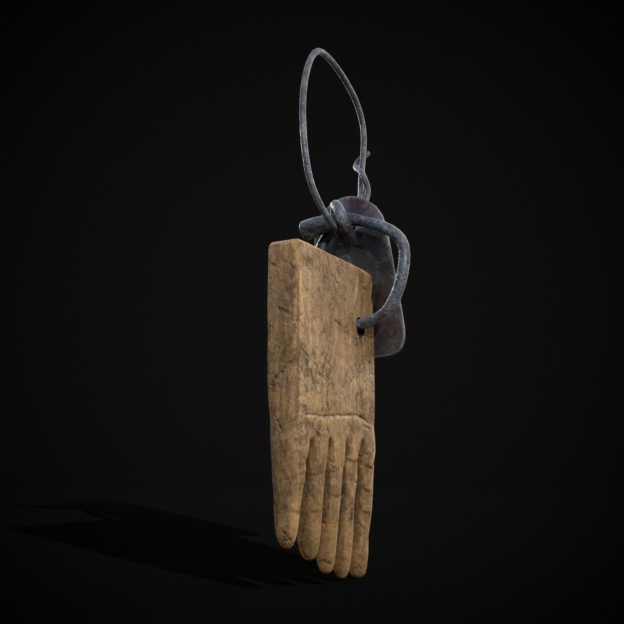 Rare Viking Beard Comb Low-poly 3D model_5