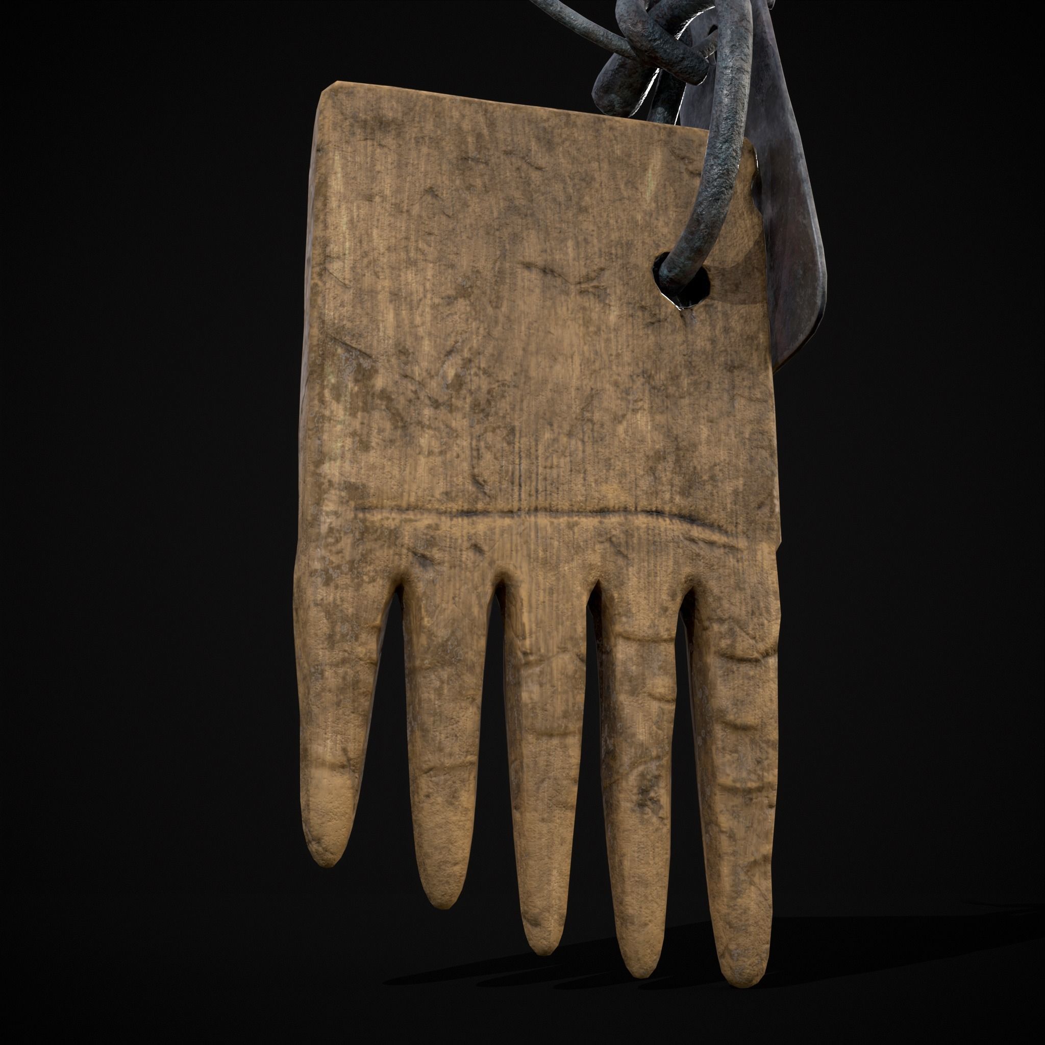 Rare Viking Beard Comb Low-poly 3D model_13