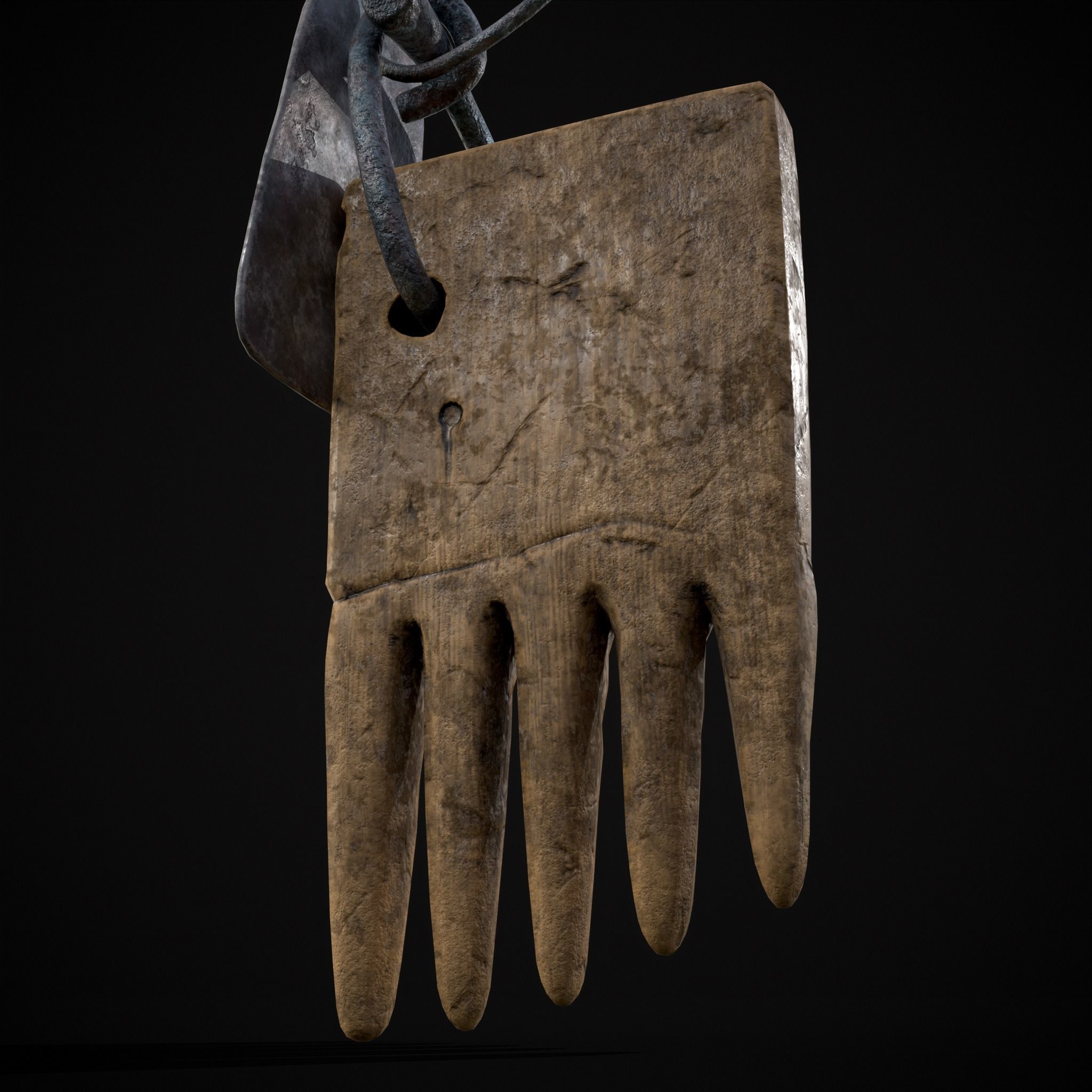 Rare Viking Beard Comb Low-poly 3D model_15