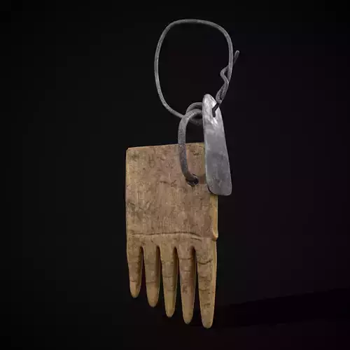 Rare Viking Beard Comb Low-poly 3D model