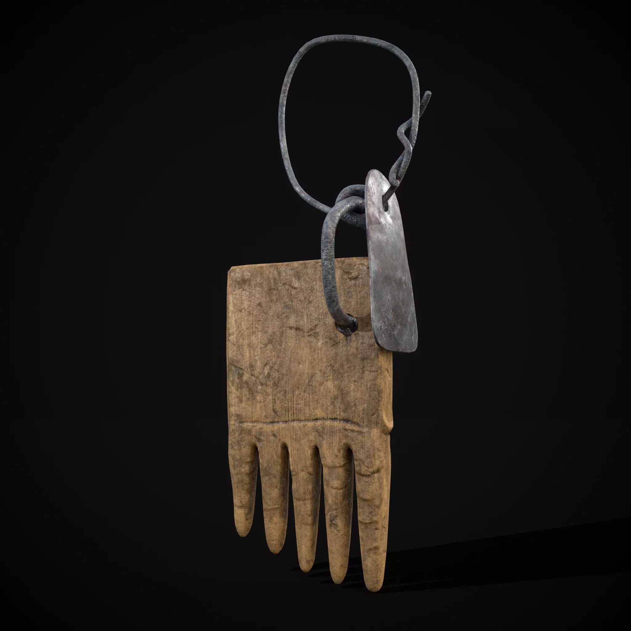 Rare Viking Beard Comb Low-poly 3D model_0