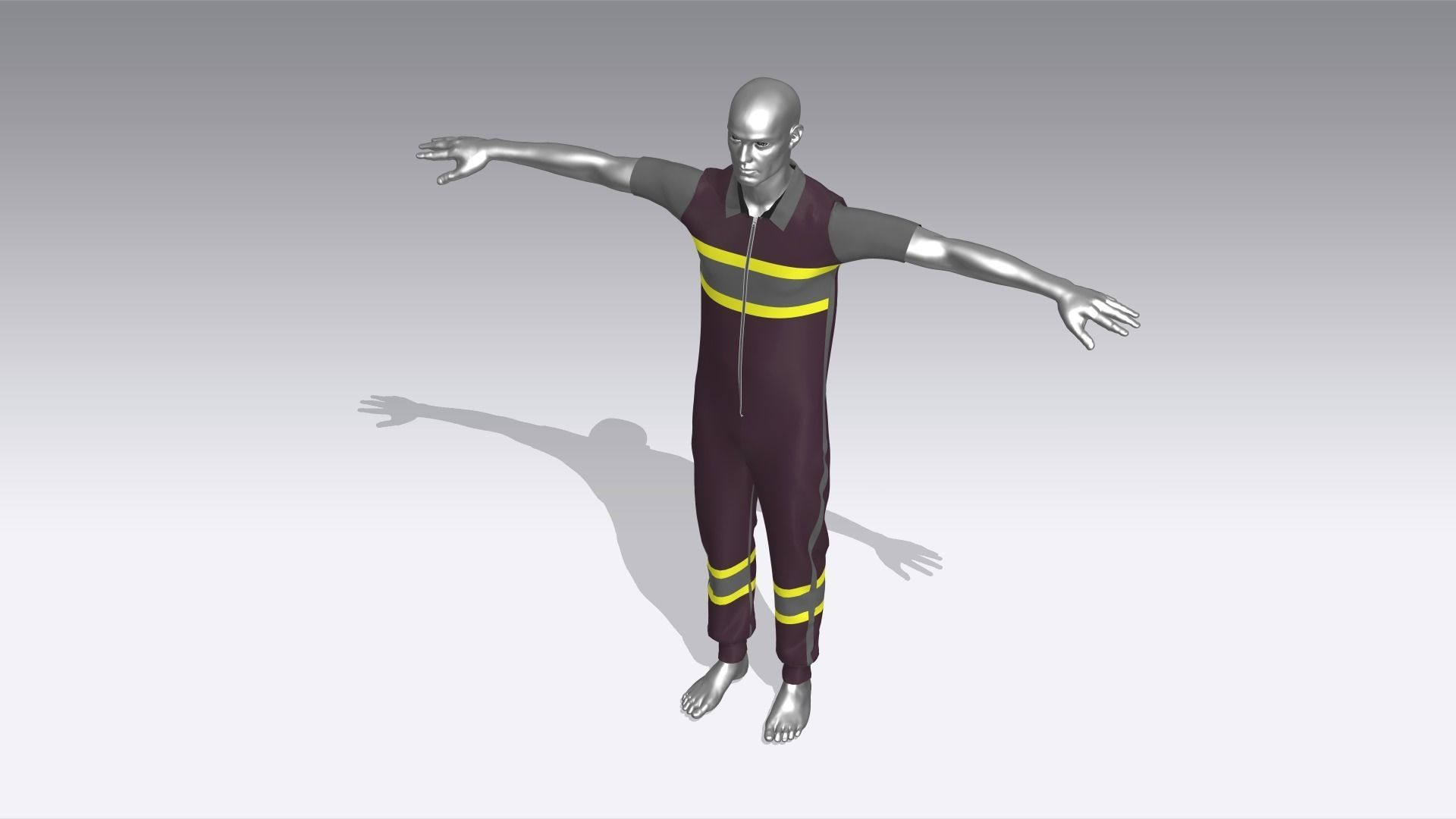 Workman Cloth Low-poly 3D model_5