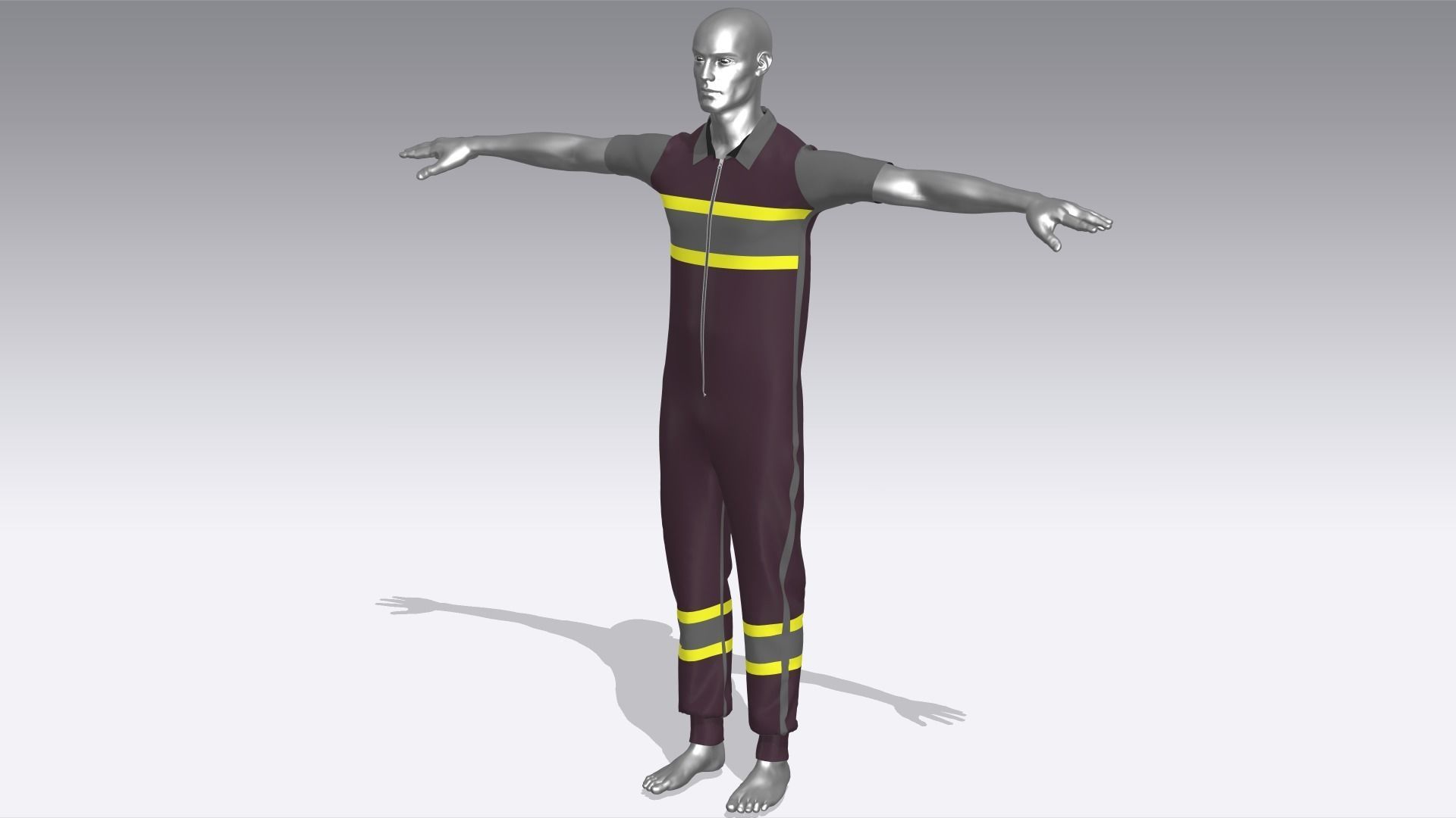 Workman Cloth Low-poly 3D model_3