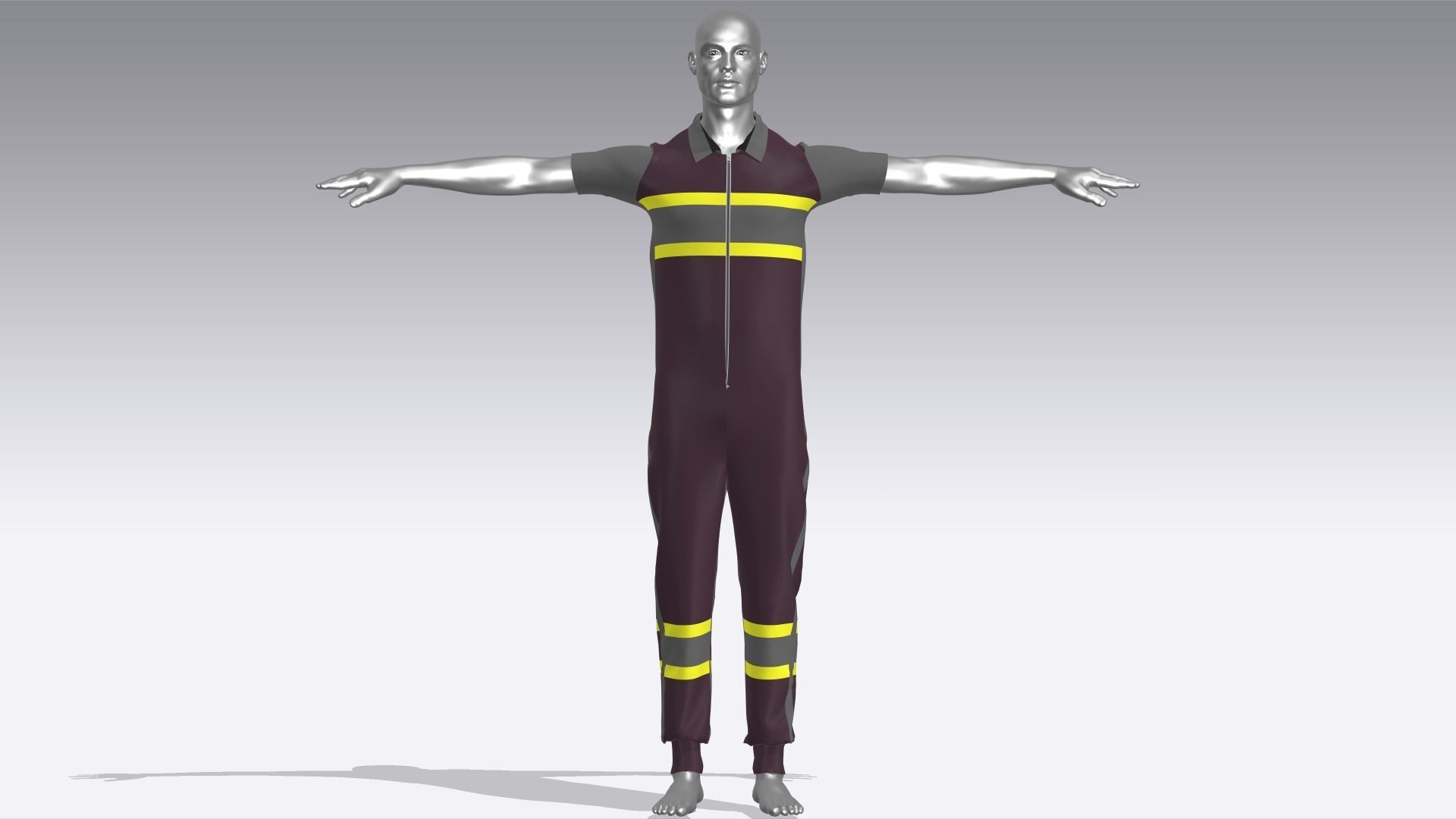 Workman Cloth Low-poly 3D model_1