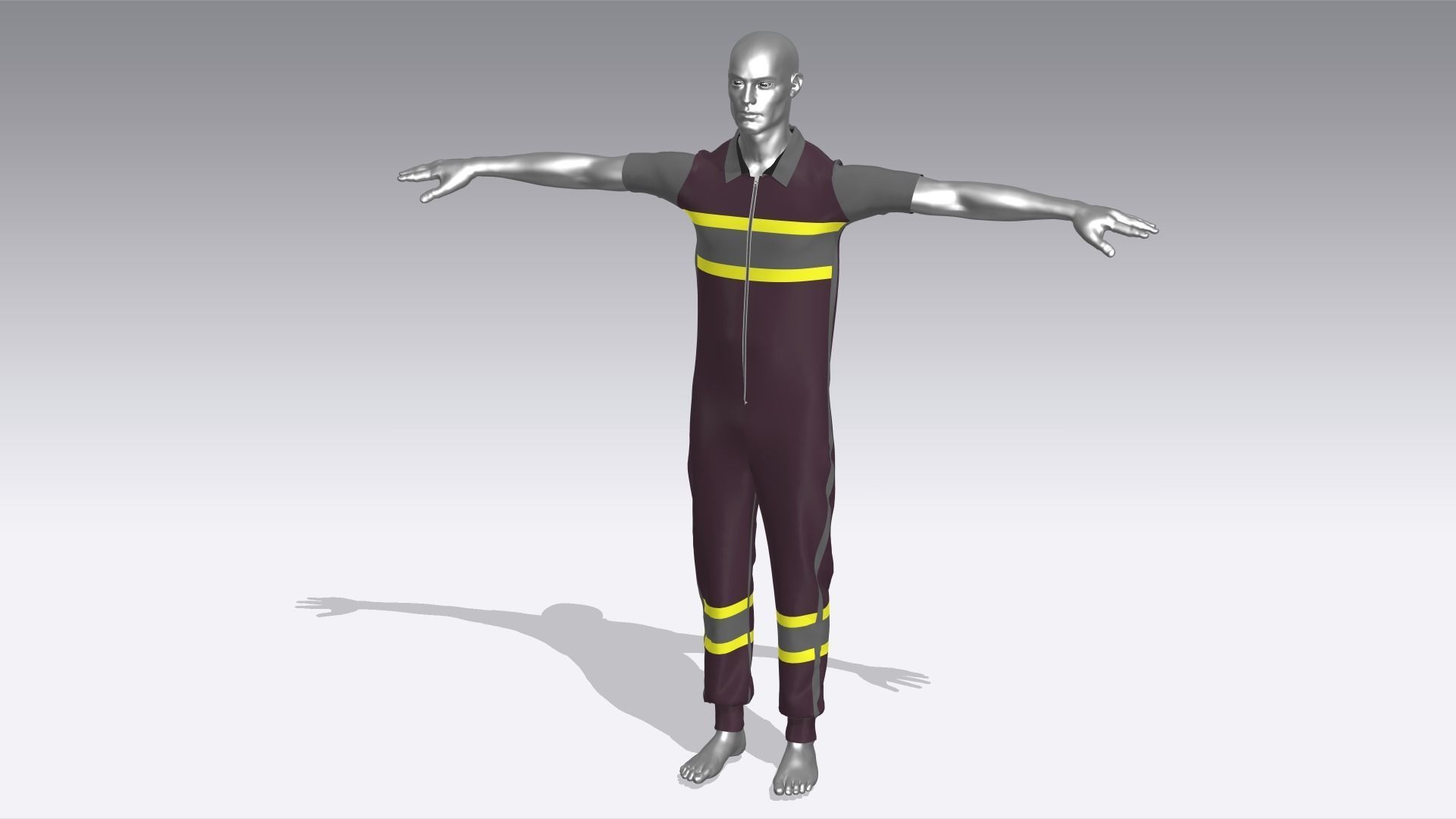 Workman Cloth Low-poly 3D model_6