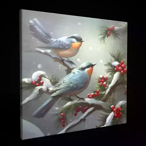 Christmas Bird Painting One