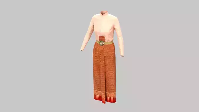 Thai National Costume 3D model