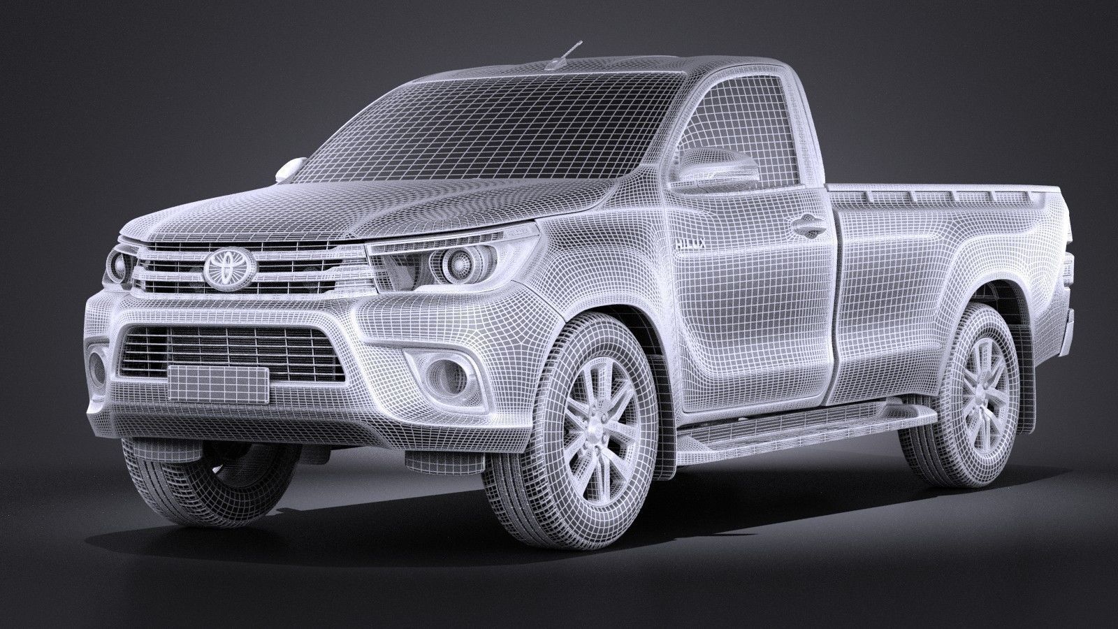 Toyota Hilux Regular Cab 2016 3D model_12