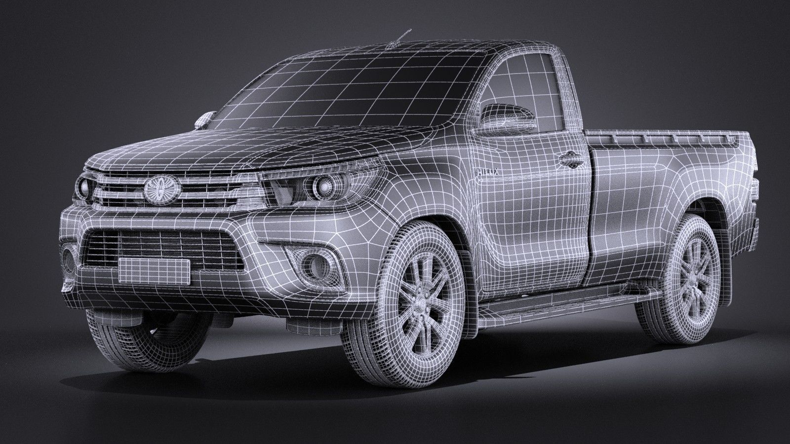 Toyota Hilux Regular Cab 2016 3D model_14