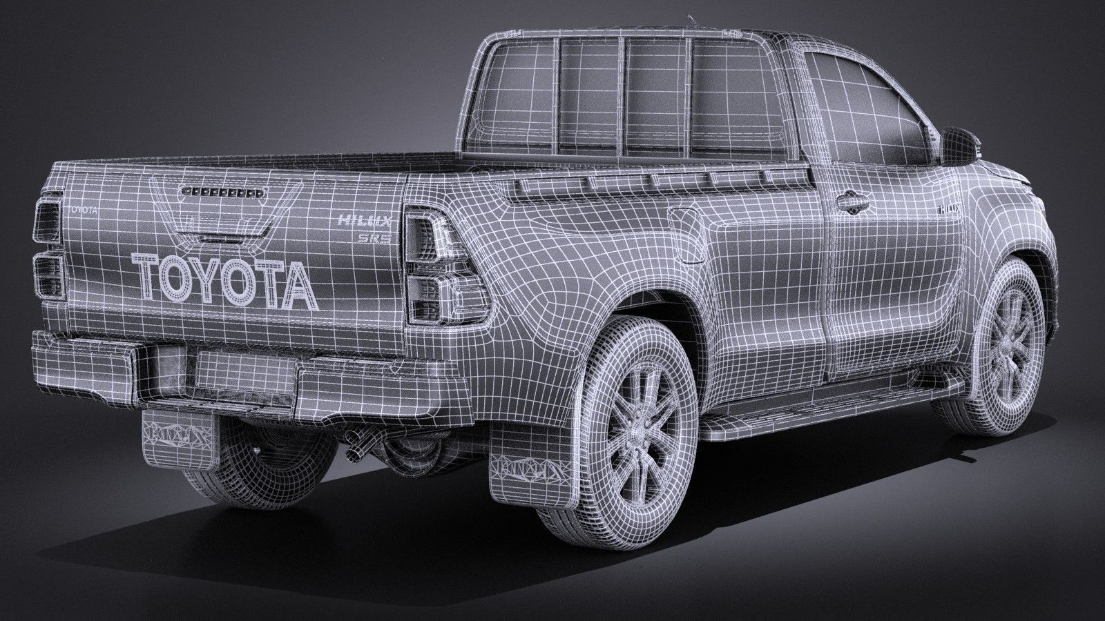Toyota Hilux Regular Cab 2016 3D model_15