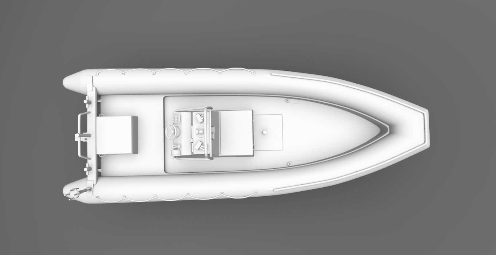 Sea Force 700 RHIB scale model 3D print model_3