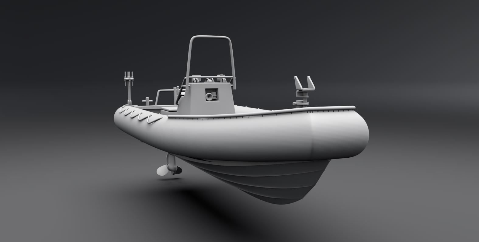 Sea Force 700 RHIB scale model 3D print model_4